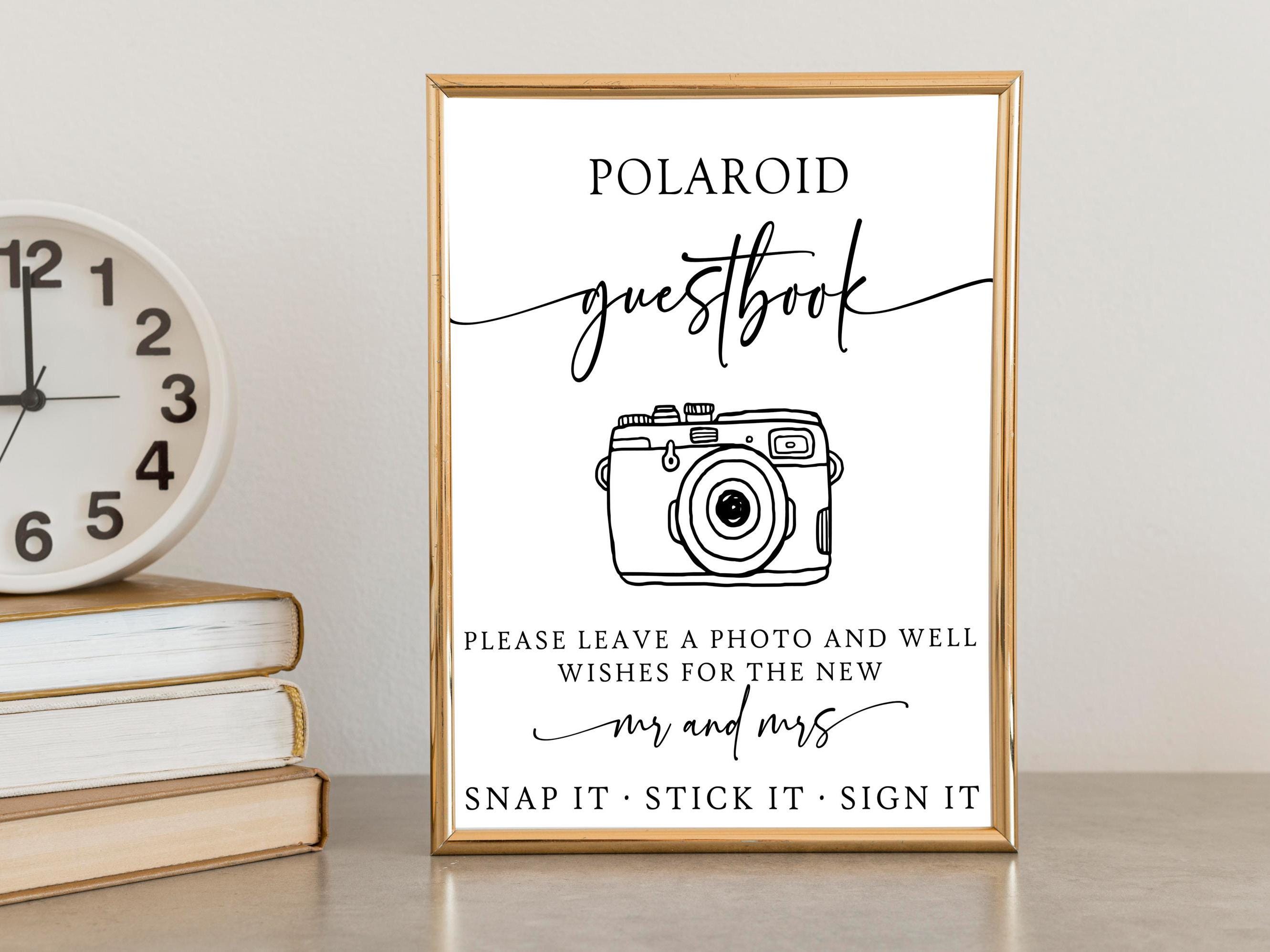 Polaroid & Instax Wedding Guest Book Sign – Personalized Instant Photo Guest Book – Custom Digital Download – Printable Guest Book Sign