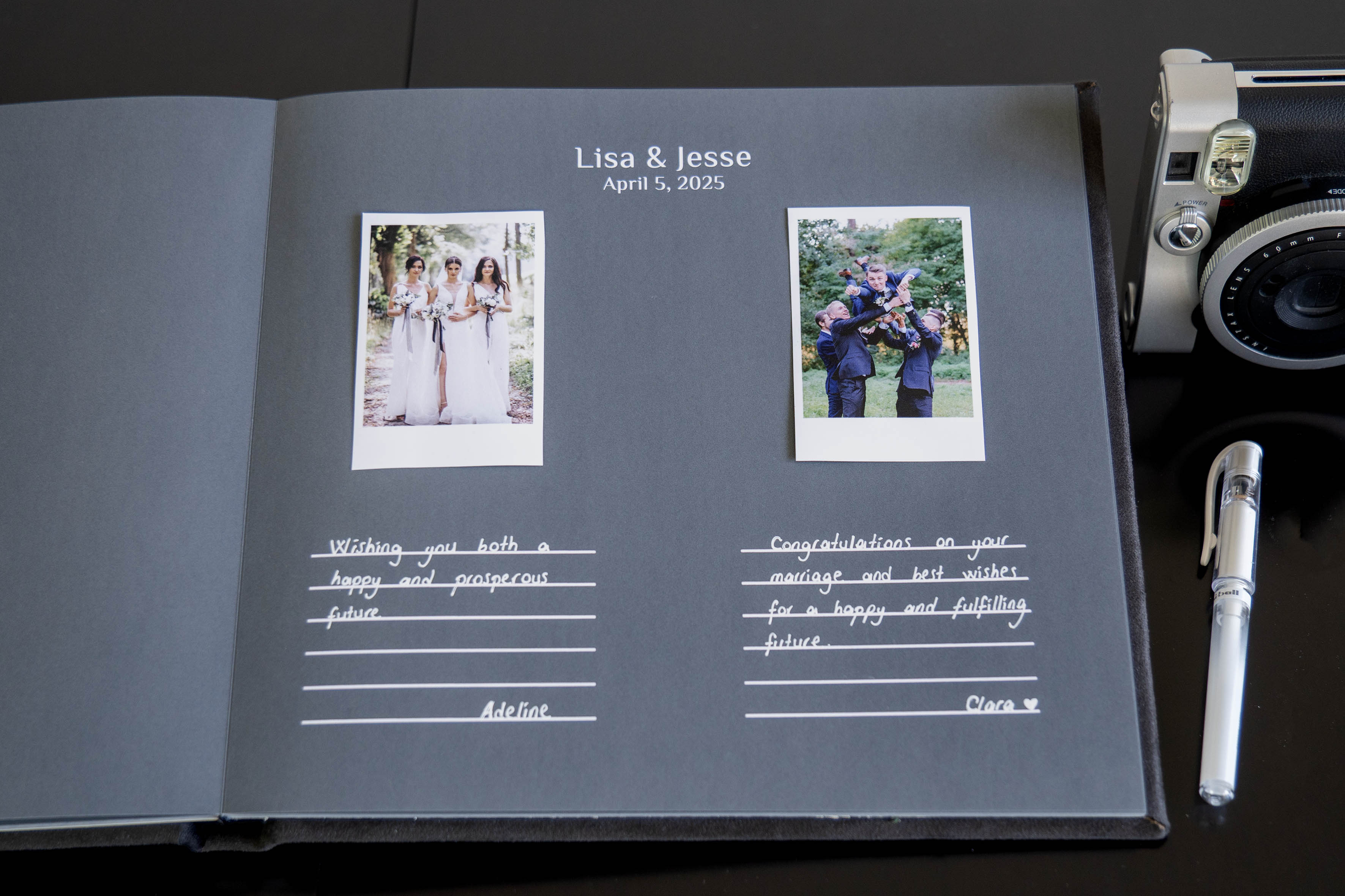 Wedding Guestbook with Black Pages