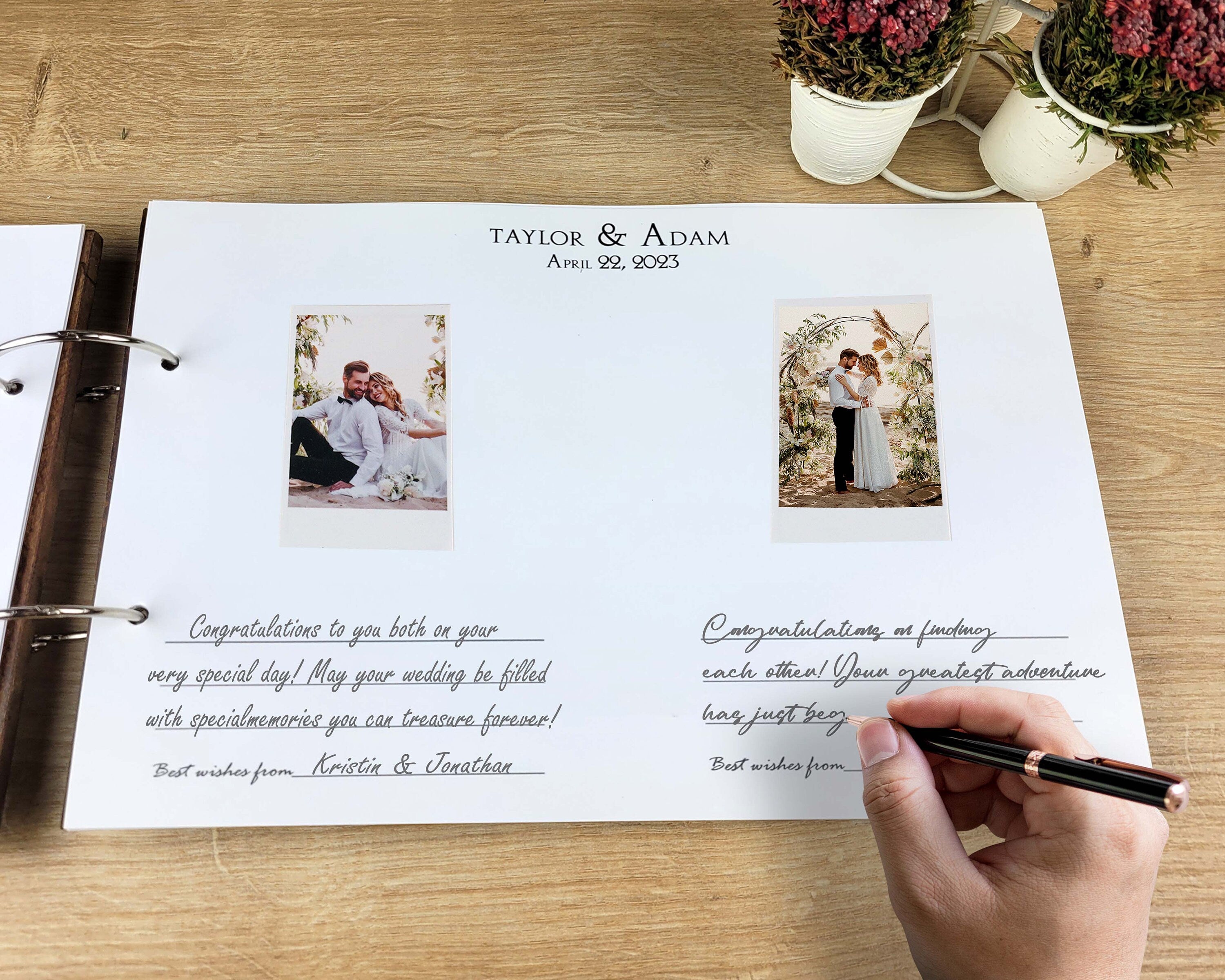 Wedding Guest Book Polaroid Guest Book Custom Visitor Book Wedding Instax Memory Book Wood Instax Guest Book Personalized Instant Photo Book