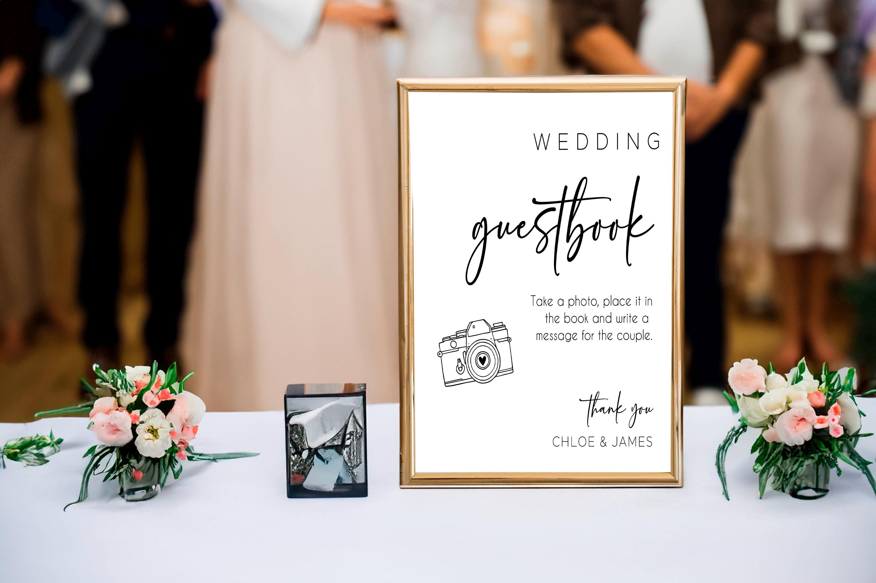 Wedding Guest Book Digital File Polaroid Guest Book Sign Digital File Custom Instax Wedding Guest Book Personalized Instant Photo Guest Book