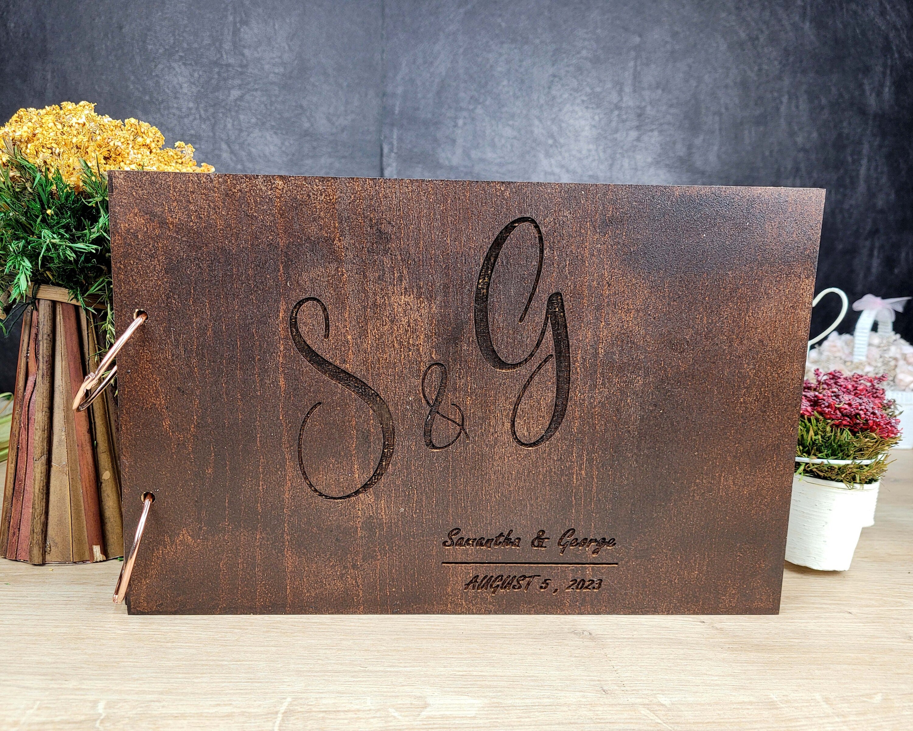 Wedding Guest Book, Wood Guest Book, Custom Picture Book, Instax Memory Book, Instax Guest Book, Wood Personalized Instant Photo Book