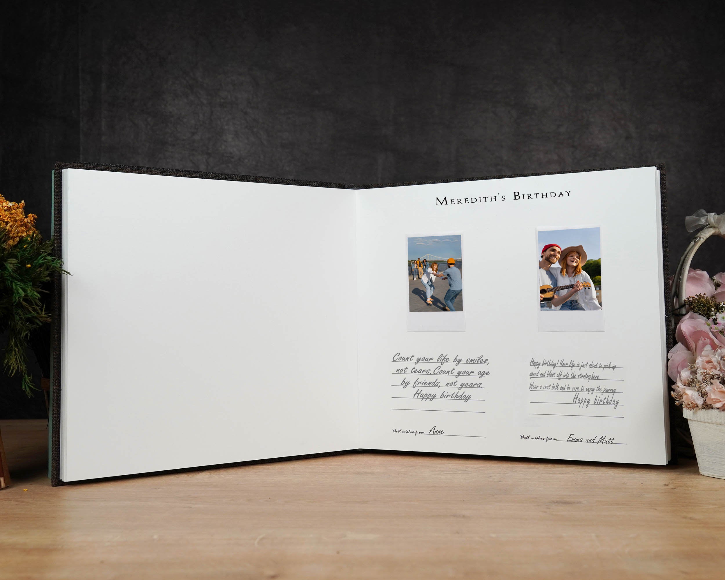 Personalized Birthday Guest Book Modern Birthday Guest Book Personalized 40th, 50th, 60th, 70th Birthday book Instax Birthday Book