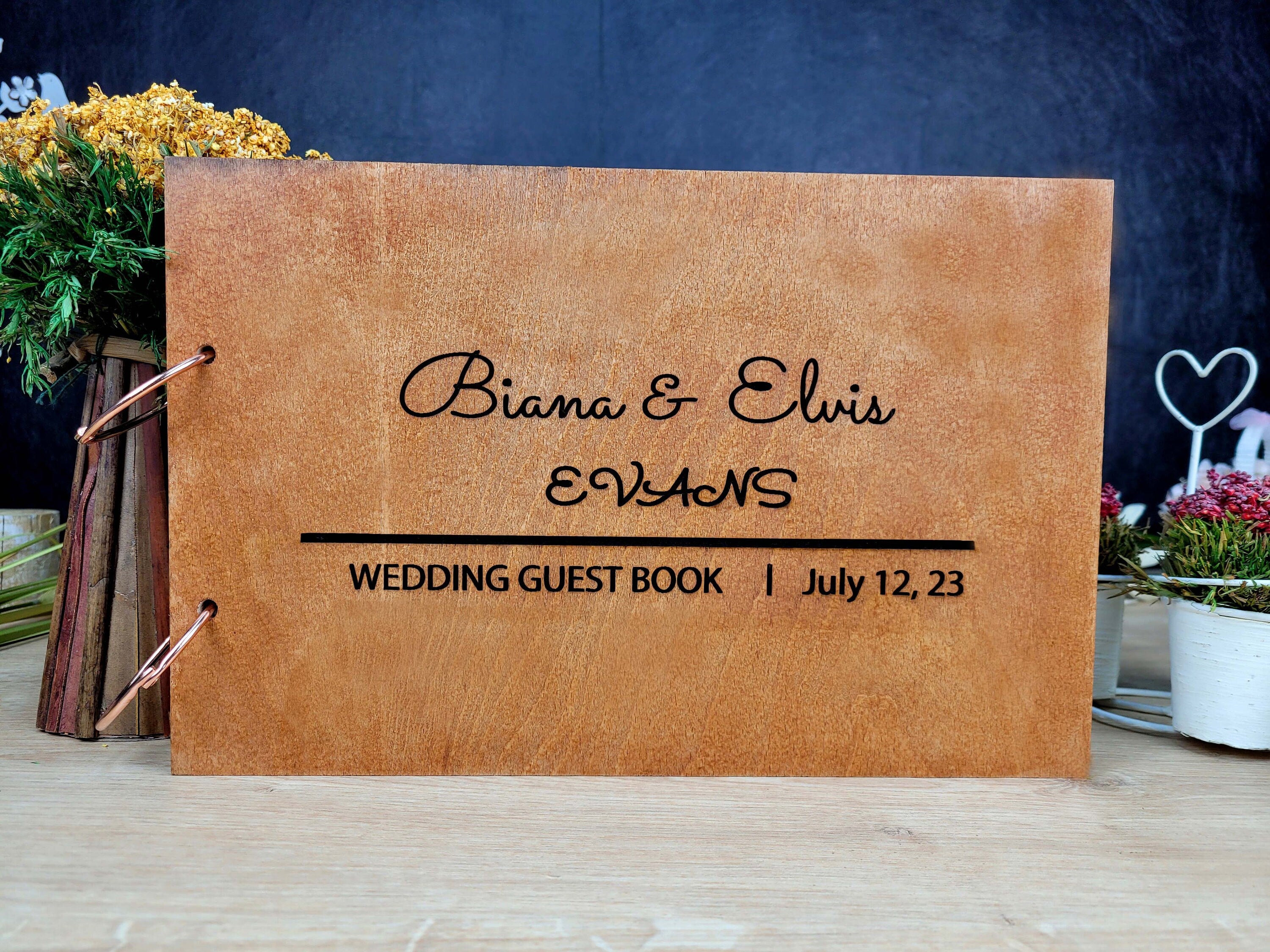 Wedding Guest Book, Wood Guest Book, Custom Picture Book, Instax Memory Book, Instax Guest Book, Wood Personalized Instant Photo Book
