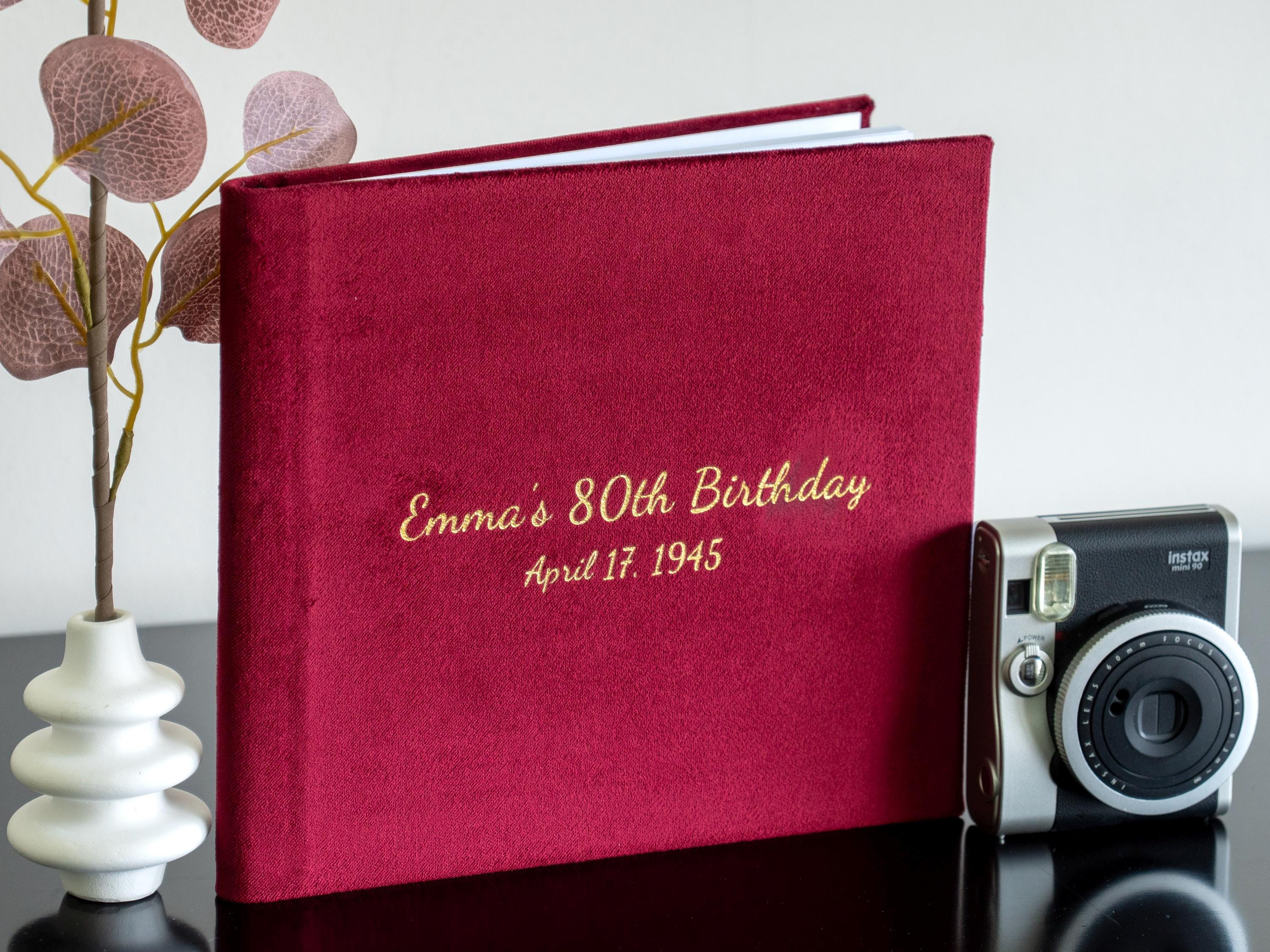 80th Birthday Party Guest Book Modern Birthday Guest Book Personalized 40th, 50th, 60th, 70th Birthday book Gift For Birthday