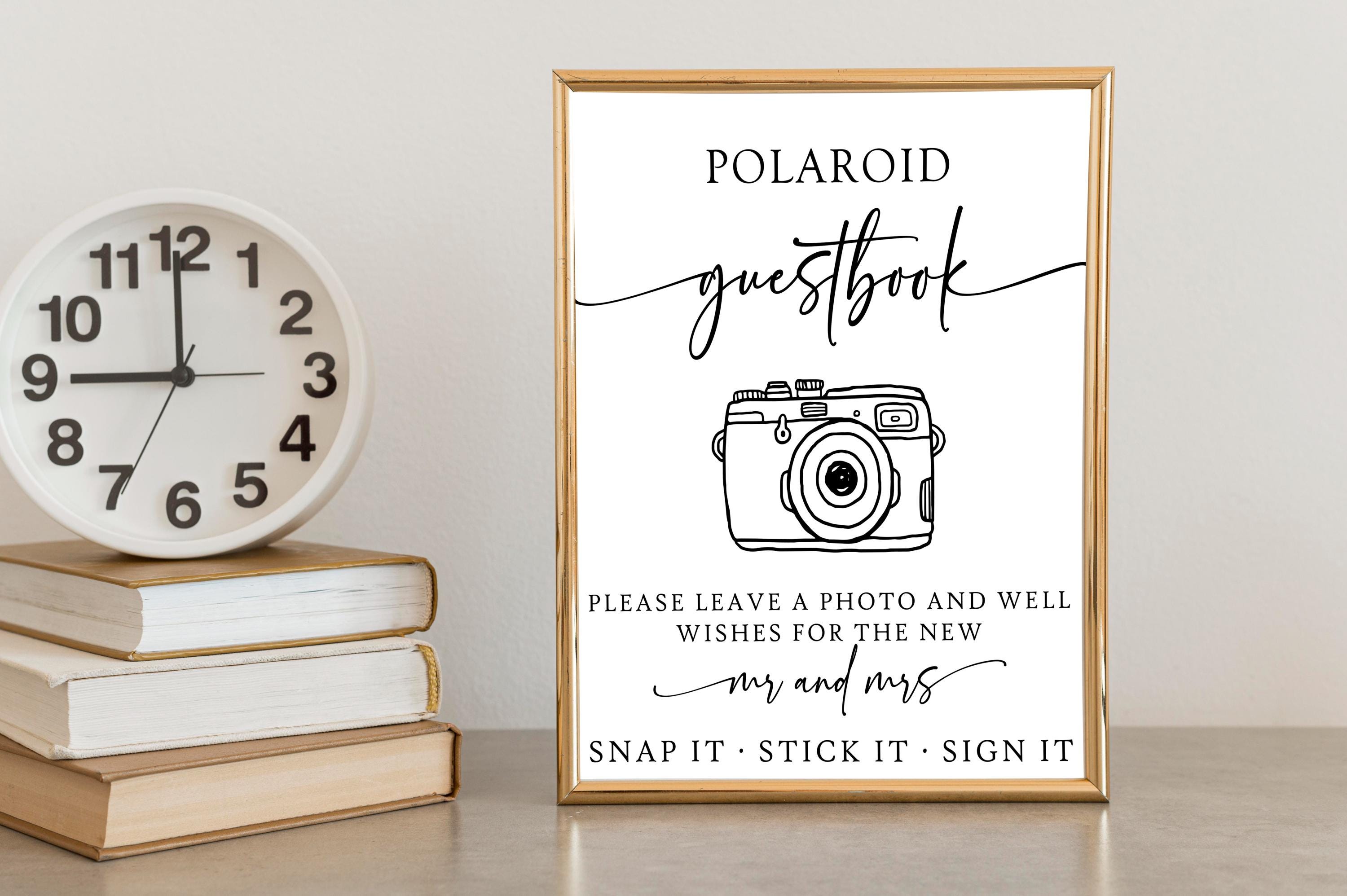 Polaroid & Instax Wedding Guest Book Sign – Personalized Instant Photo Guest Book – Custom Digital Download – Printable Guest Book Sign