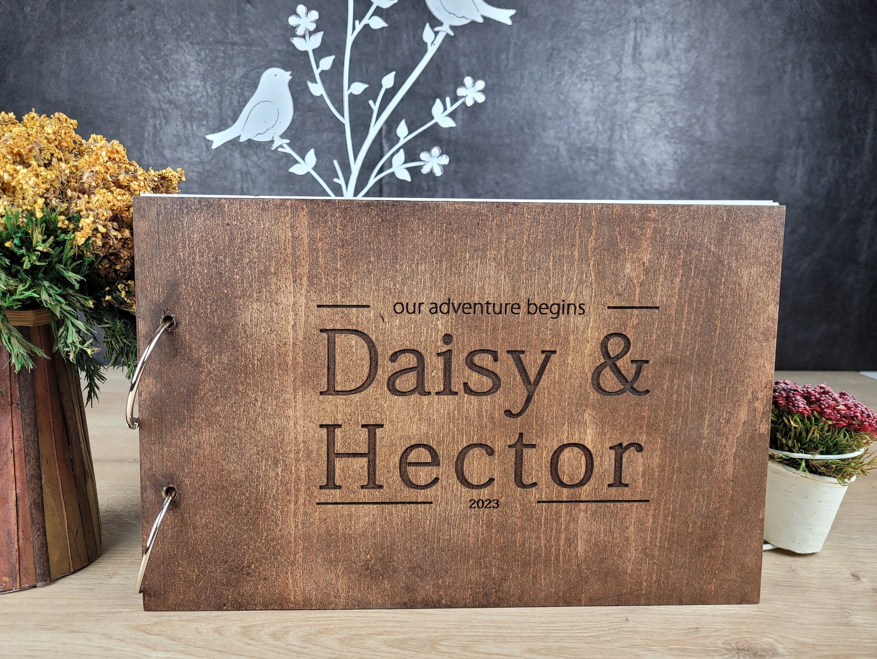 Wedding Guest Book Instax Welcome Book Wood Custom Polaroid Book Instax Memory Book Polaroid Guest Book Wood Personalized Instant Photo Book