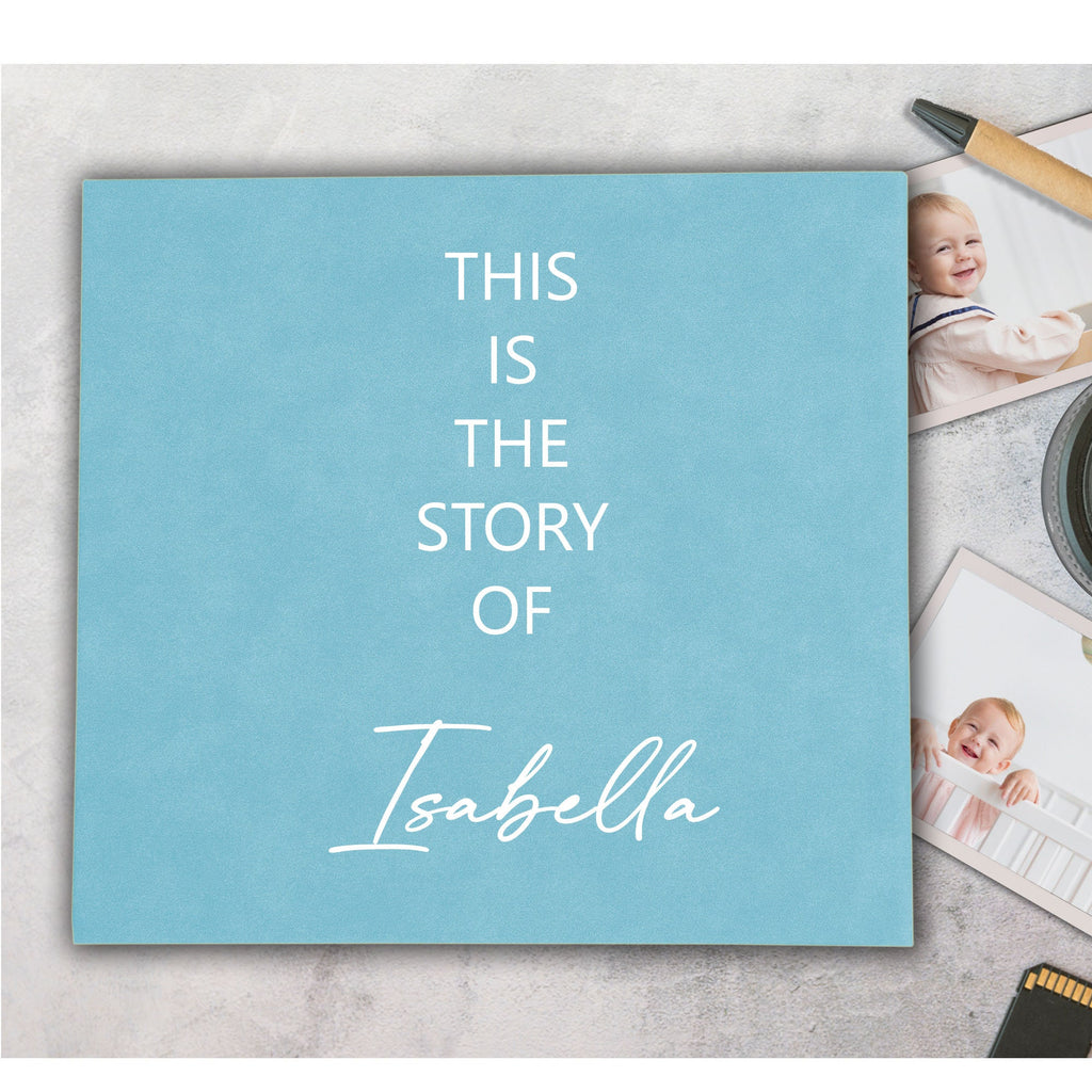 Modern Baby Journal Book, First Year Baby Memory Book,  Ivory Baby Album With Foil Gold Text, Baby Shower Gift