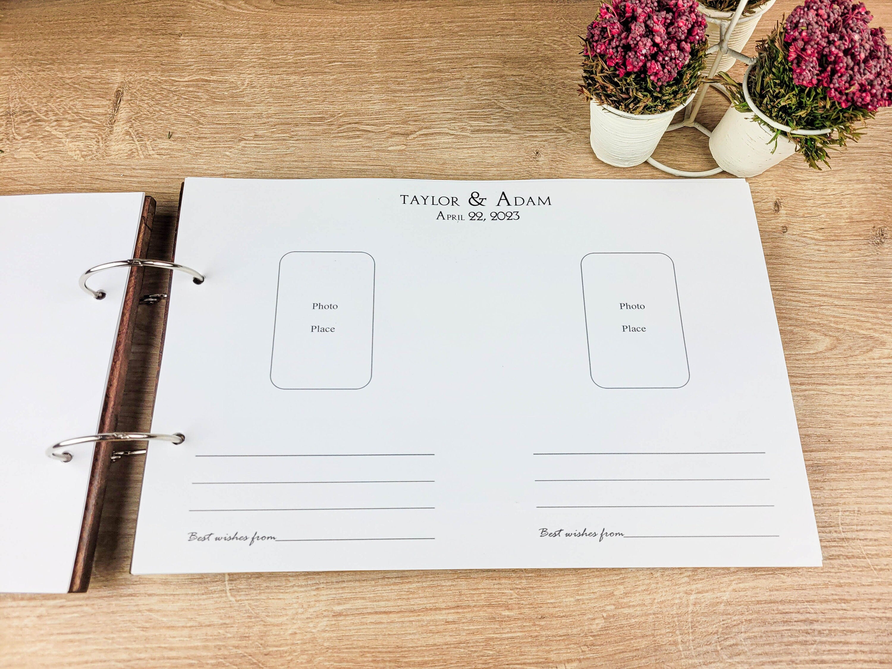 Wedding Guest Book, Wood Guest Book, Custom Picture Book, Instax Memory Book, Instax Guest Book, Wood Personalized Instant Photo Book