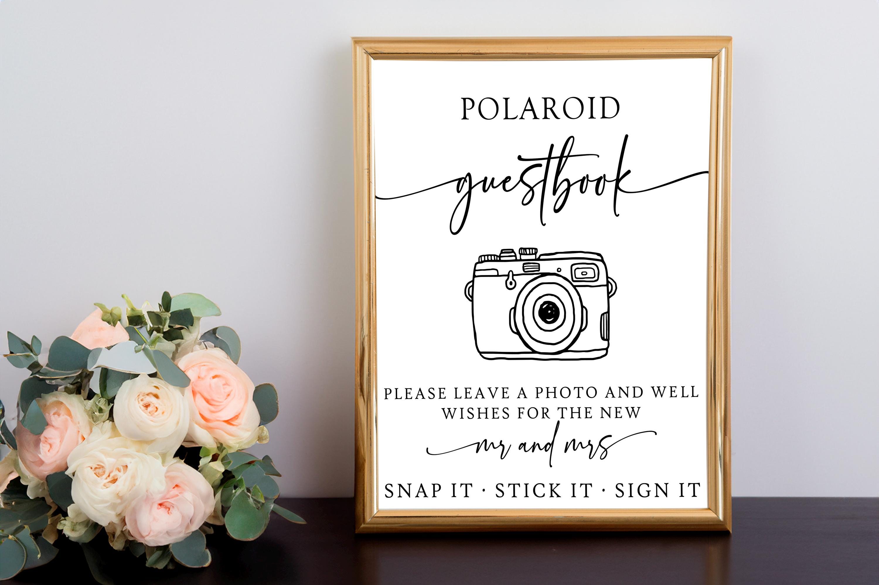 Polaroid & Instax Wedding Guest Book Sign – Personalized Instant Photo Guest Book – Custom Digital Download – Printable Guest Book Sign