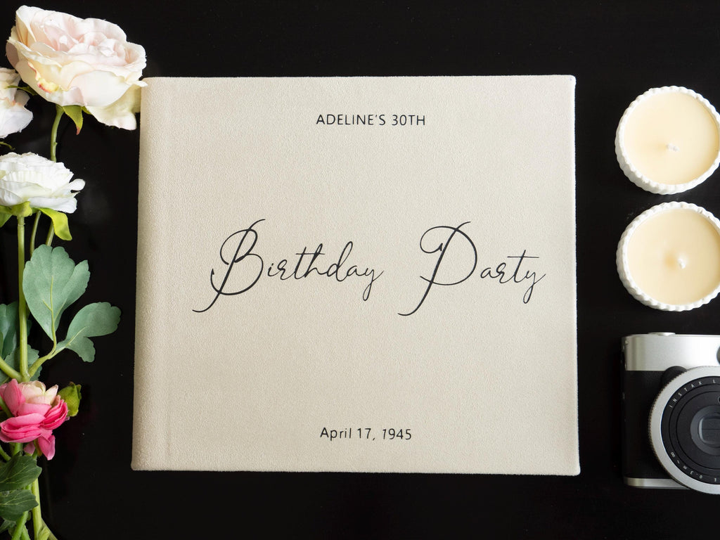 2025 Birthday Party Guest Book Modern Birthday Guest Book Personalized 40th, 50th, 60th, 70th Birthday book Gift For Birthday