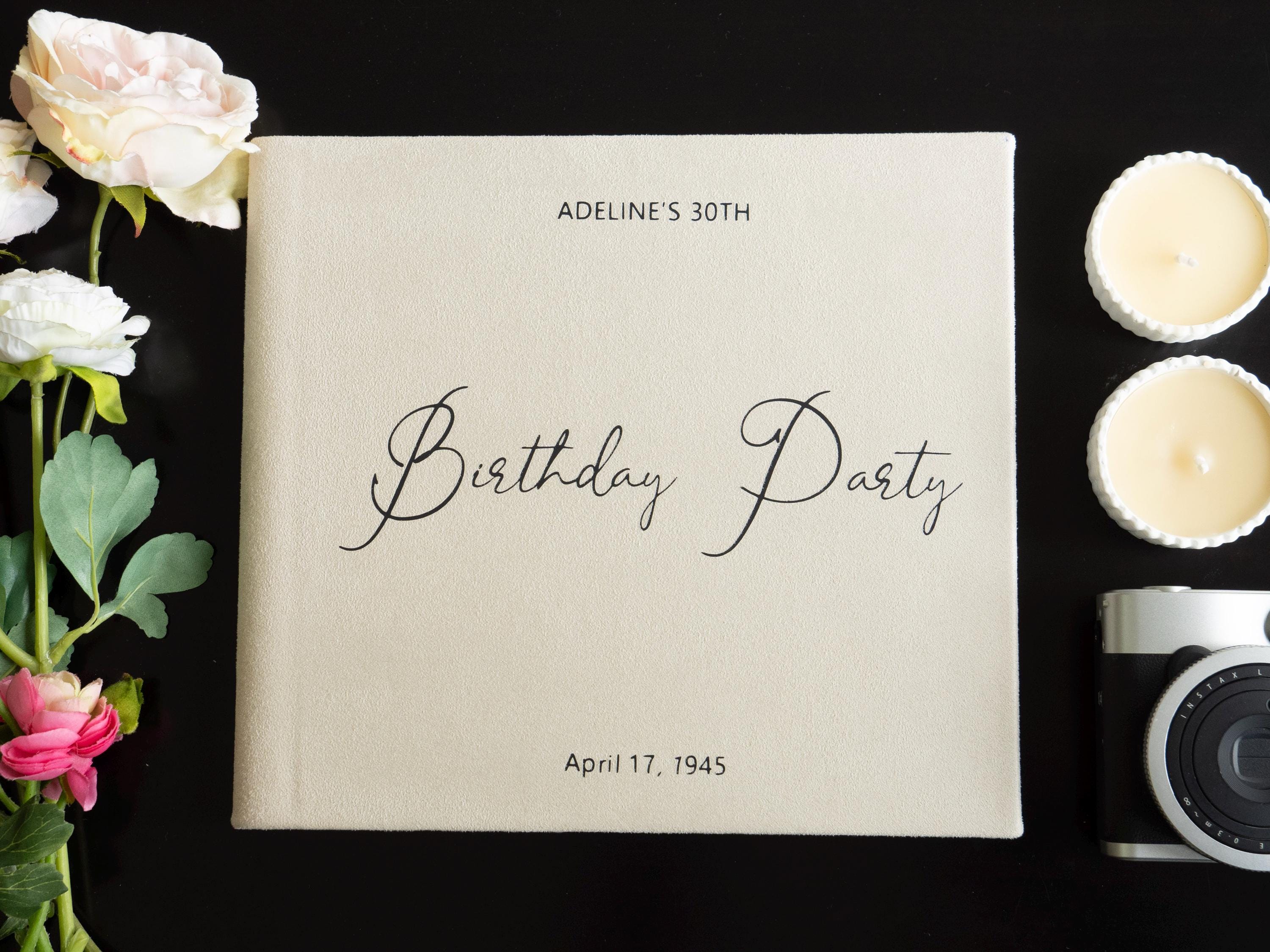 2025 Birthday Party Guest Book Modern Birthday Guest Book Personalized 40th, 50th, 60th, 70th Birthday book Gift For Birthday