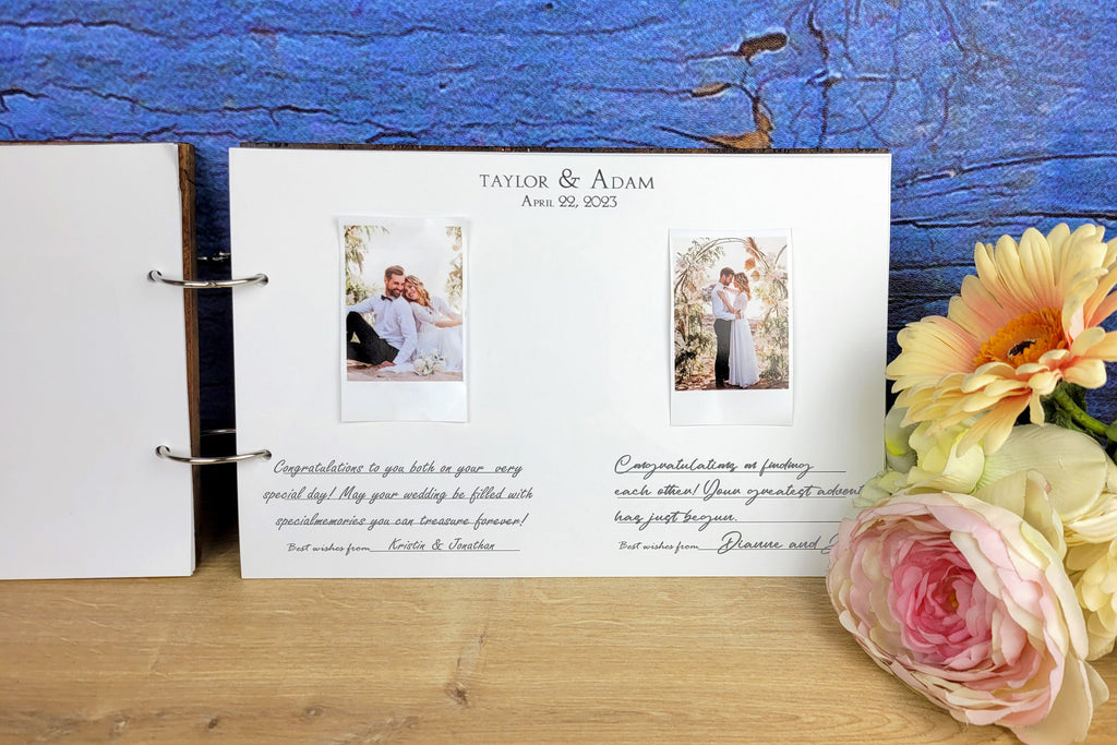 Wedding Guest Book Instax Welcome Book Wood Custom Polaroid Book Instax Memory Book Polaroid Guest Book Wood Personalized Instant Photo Book