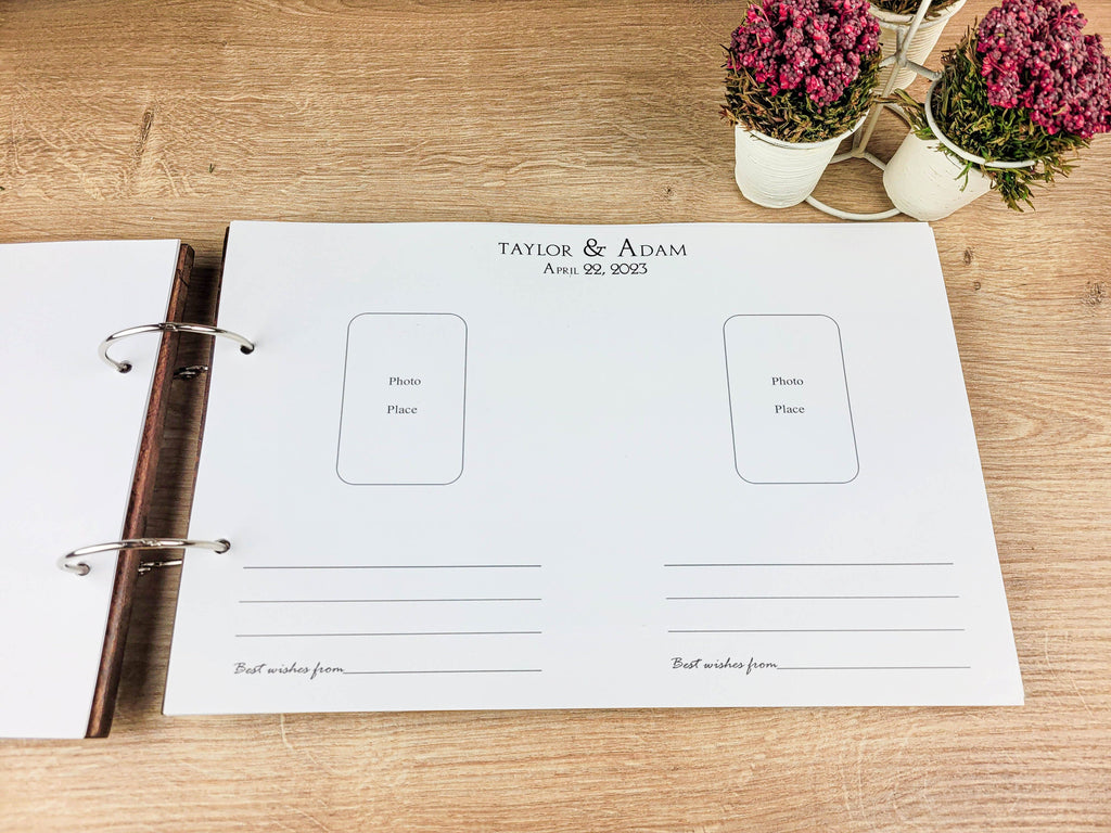 Wedding Guest Book Polaroid Guest Book Custom Visitor Book Wedding Instax Memory Book Wood Instax Guest Book Personalized Instant Photo Book