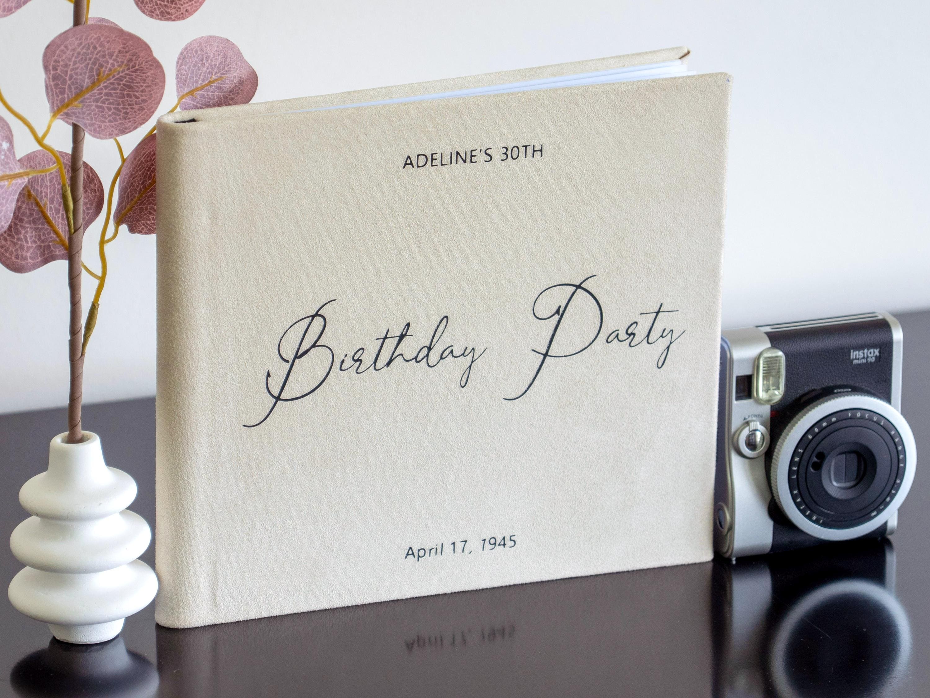2025 Birthday Party Guest Book Modern Birthday Guest Book Personalized 40th, 50th, 60th, 70th Birthday book Gift For Birthday