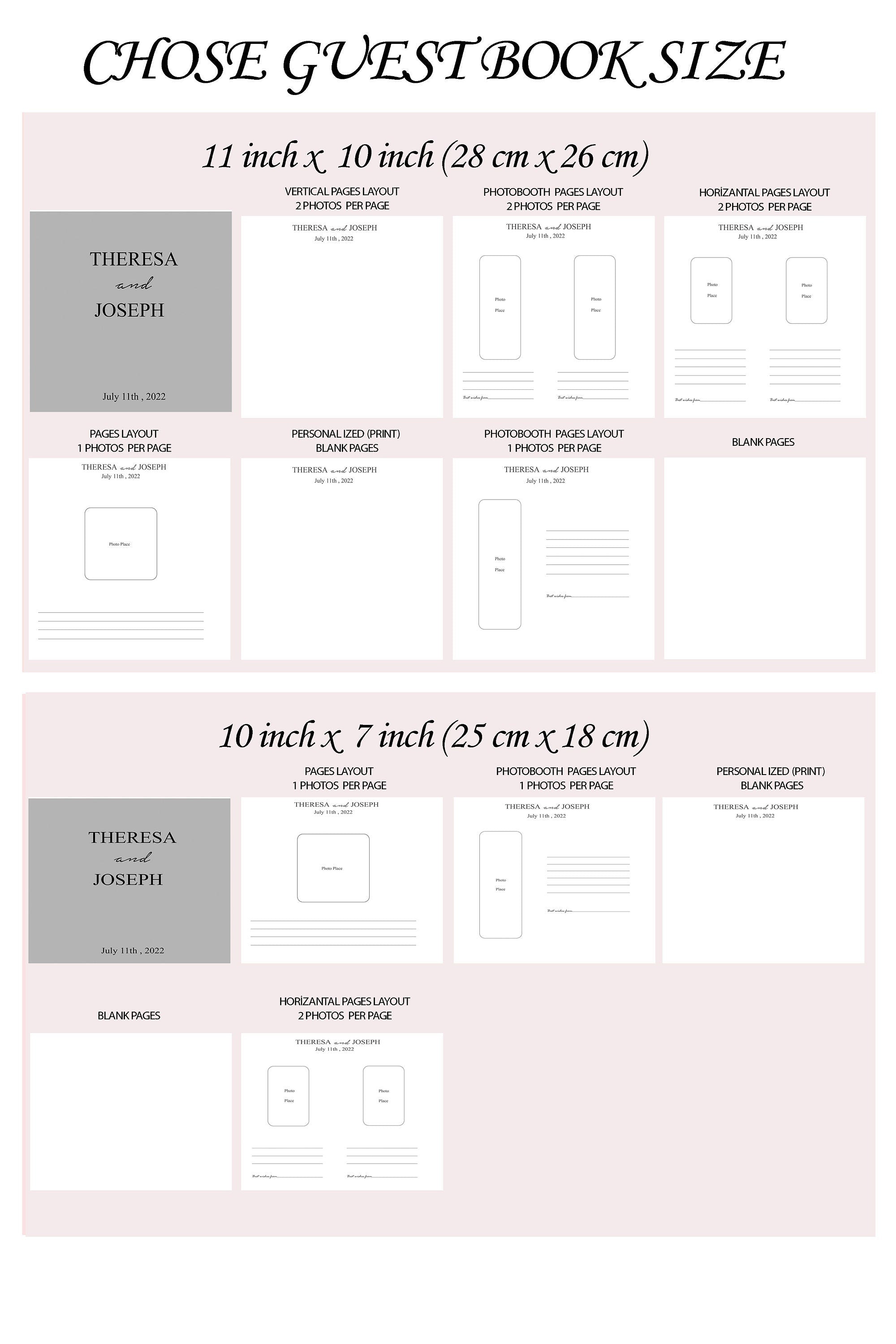 Modern Birthday Guest Book Personalized 40th, 50th, 60th, 70th Birthday Guestbook Birthday Gift Instax Birthday Book Polaroid Birthday Sign