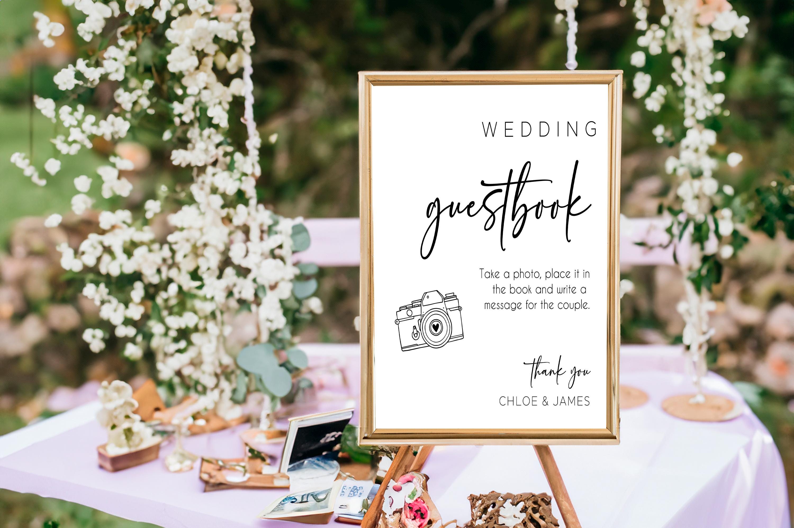 Wedding Guest Book Digital File Polaroid Guest Book Sign Digital File Custom Instax Wedding Guest Book Personalized Instant Photo Guest Book