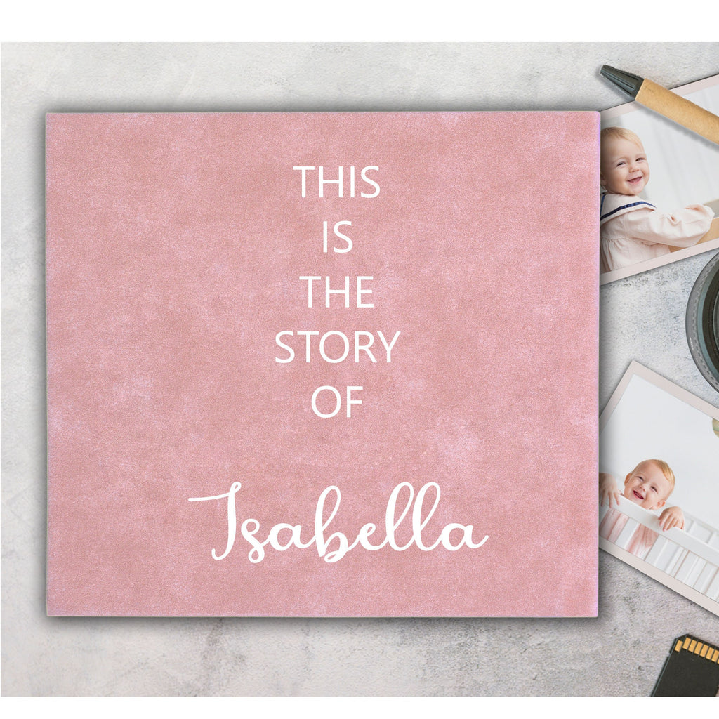 Modern Baby Journal Book, First Year Baby Memory Book,  Ivory Baby Album With Foil Gold Text, Baby Shower Gift