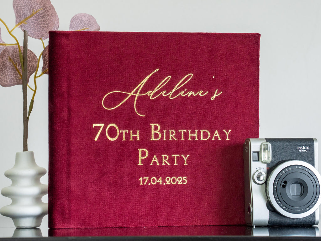 Birthday Party Guest Book Modern Birthday Guest Book Personalized 40th, 50th, 60th, 70th Birthday book Gift For Birthday