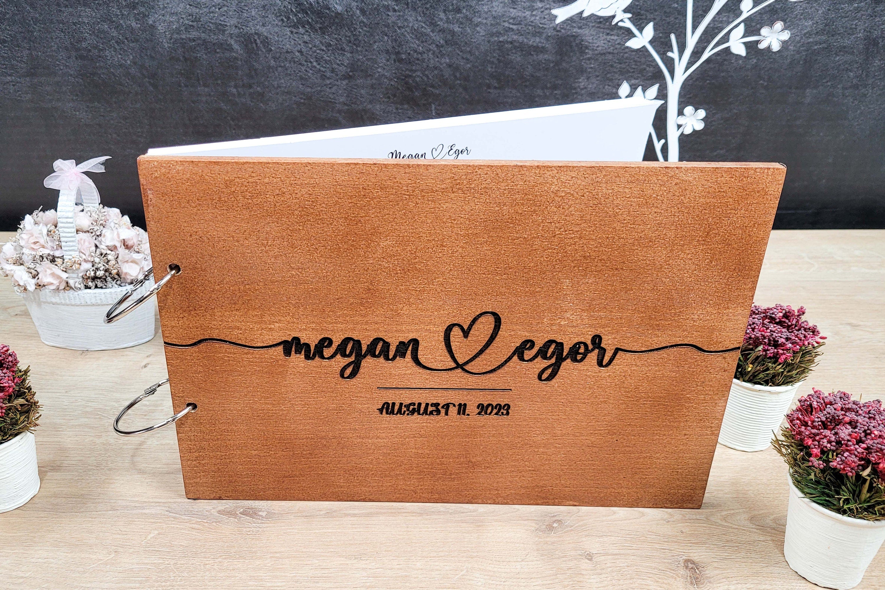 Wedding Guest Book Polaroid Guest Book Custom Visitor Book Wedding Instax Memory Book Wood Instax Guest Book Personalized Instant Photo Book