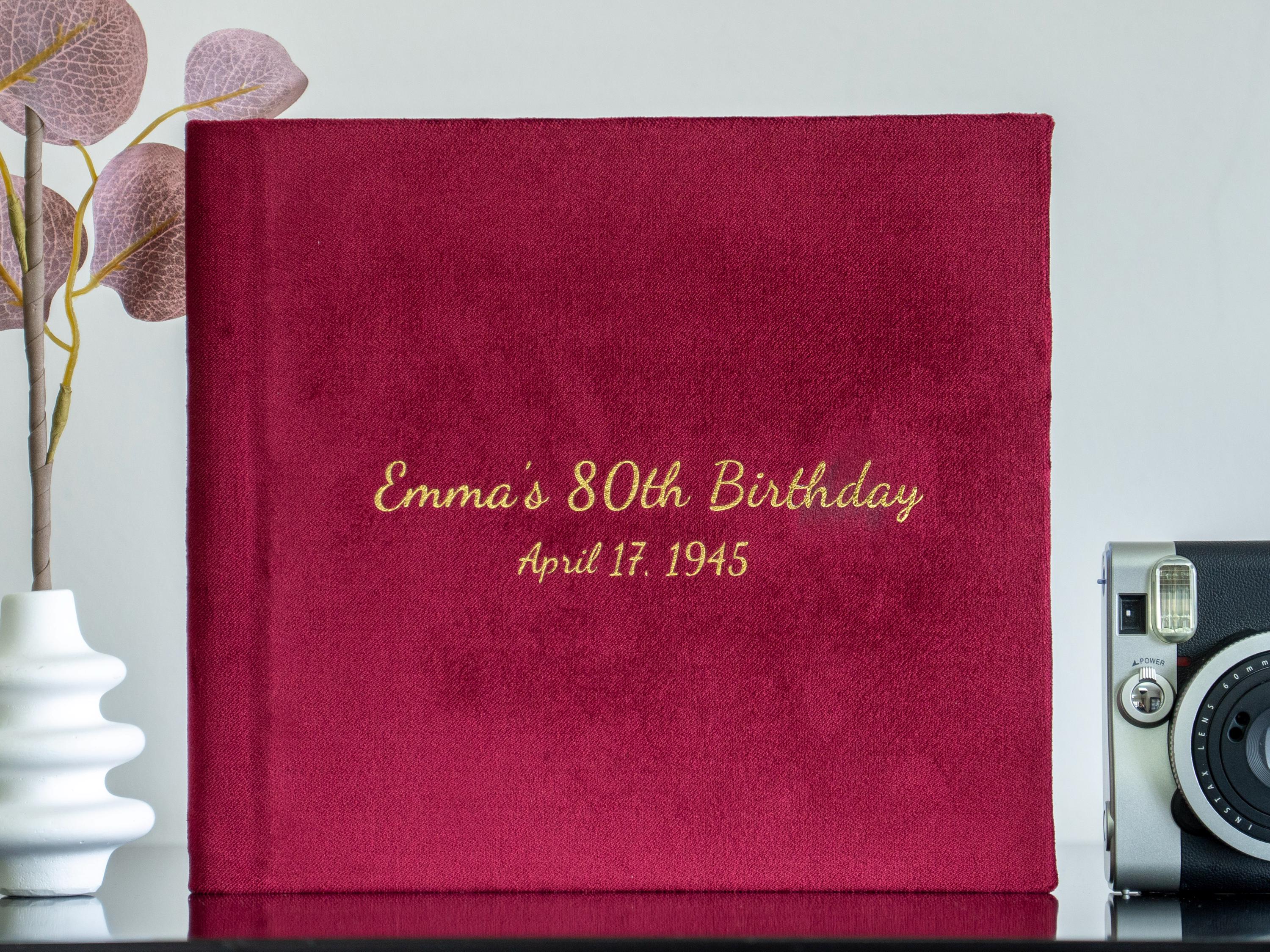 80th Birthday Party Guest Book Modern Birthday Guest Book Personalized 40th, 50th, 60th, 70th Birthday book Gift For Birthday