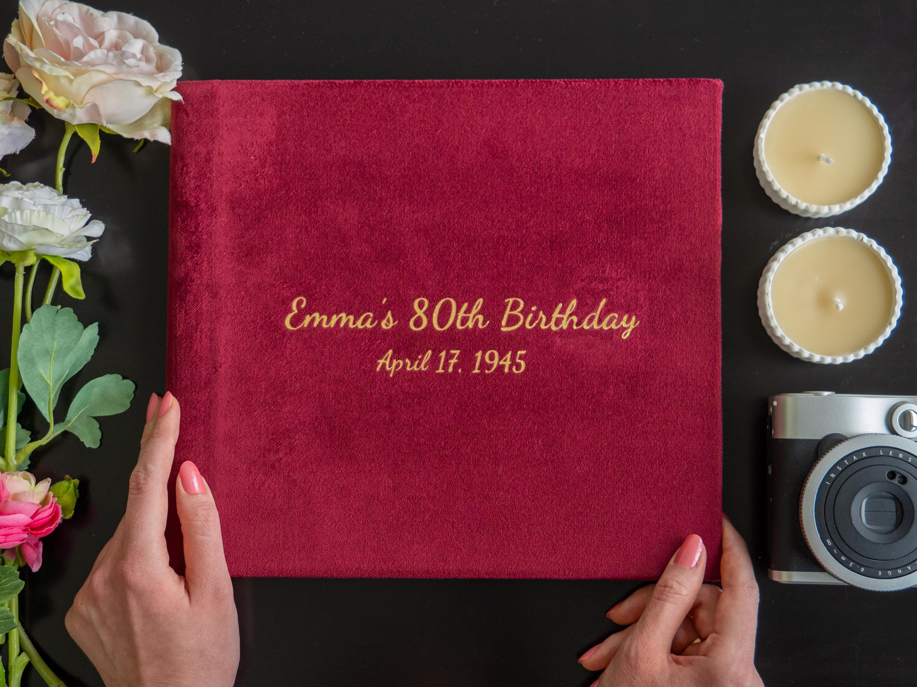 80th Birthday Party Guest Book Modern Birthday Guest Book Personalized 40th, 50th, 60th, 70th Birthday book Gift For Birthday