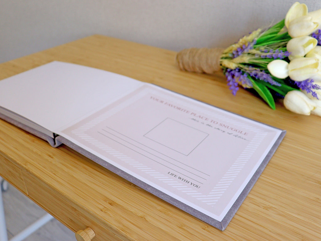 Modern Baby Journal Book, First Year Baby Memory Book,  Ivory Baby Album With Foil Gold Text, Baby Shower Gift