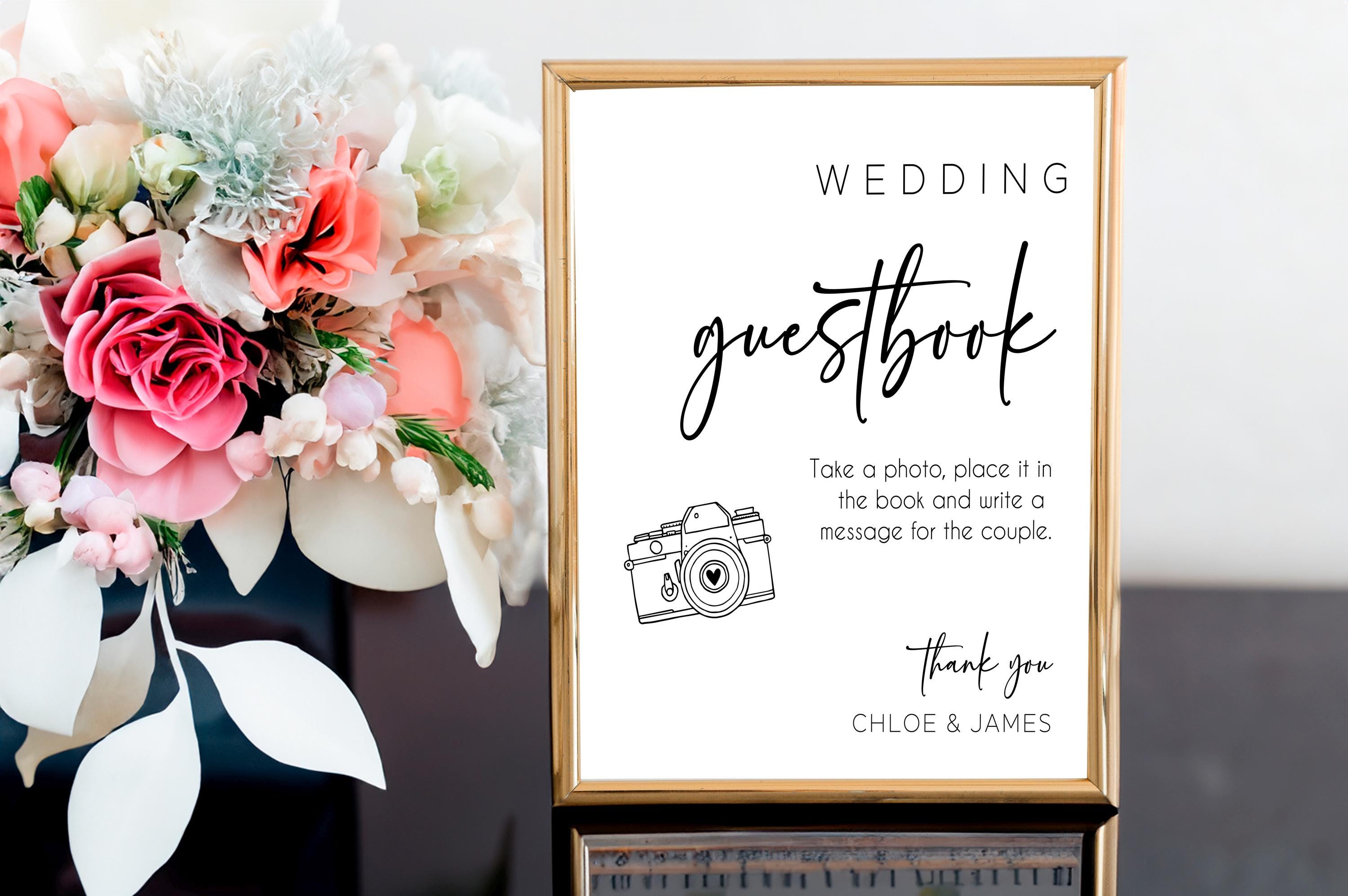 Wedding Guest Book Digital File Polaroid Guest Book Sign Digital File Custom Instax Wedding Guest Book Personalized Instant Photo Guest Book