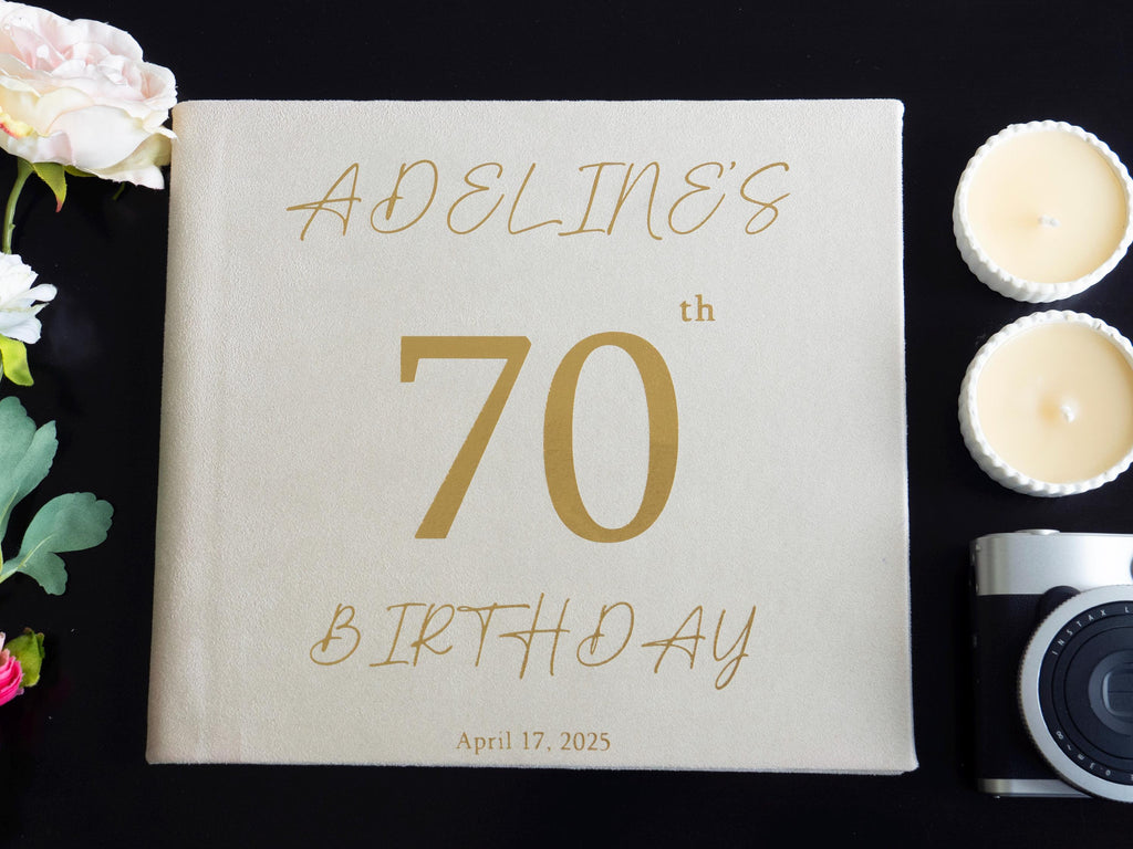 Personalized Birthday Guest Book Modern Birthday Guest Book Personalized 40th, 50th, 60th, 70th Birthday book Instax Birthday Book