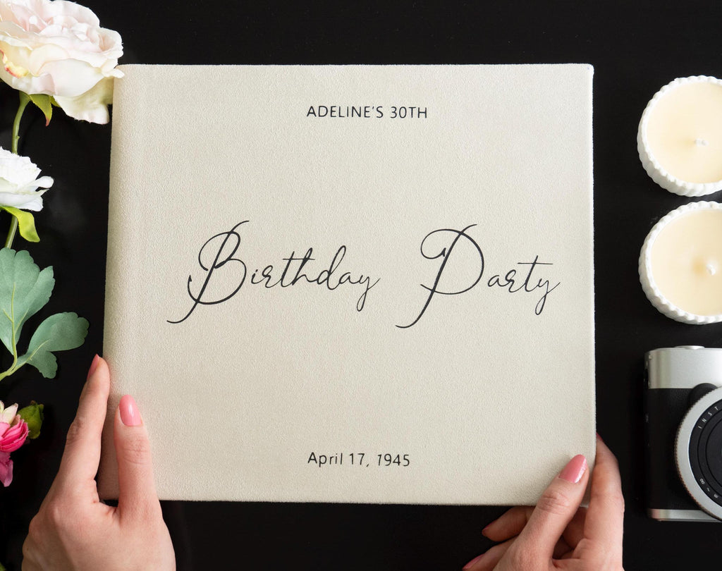 2025 Birthday Party Guest Book Modern Birthday Guest Book Personalized 40th, 50th, 60th, 70th Birthday book Gift For Birthday